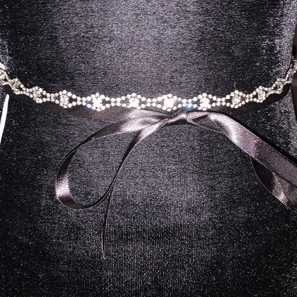 OOAK Jennifer Behr Brooklyn,1 Of A Kind Crystal Bridal Sash, Choker, Hair/ Belt - Picture 11 of 17